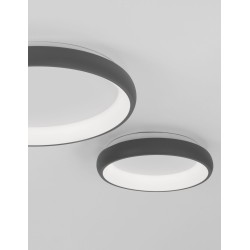 Sandy Gray Aluminium & Acrylic LED 50 Watt 230 Volt 3250Lm 3000 IP20 D: 61 H: 8.5 cm 8105617
