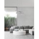 Chrome Aluminium & Acrylic AdjusTable LED 55 Watt 230 Volt 3900Lm 3000 IP20 D: 60 H: 120 cm 8107401