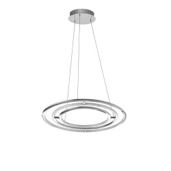 Chrome Aluminium & Acrylic AdjusTable LED 55 Watt 230 Volt 3900Lm 3000 IP20 D: 60 H: 120 cm 8107401