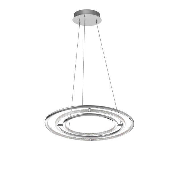 Chrome Aluminium & Acrylic AdjusTable LED 55 Watt 230 Volt 3900Lm 3000 IP20 D: 60 H: 120 cm 8107401