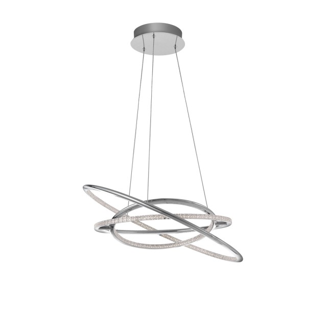 Chrome Aluminium & Acrylic AdjusTable LED 55 Watt 230 Volt 3900Lm 3000 IP20 D: 60 H: 120 cm 8107401