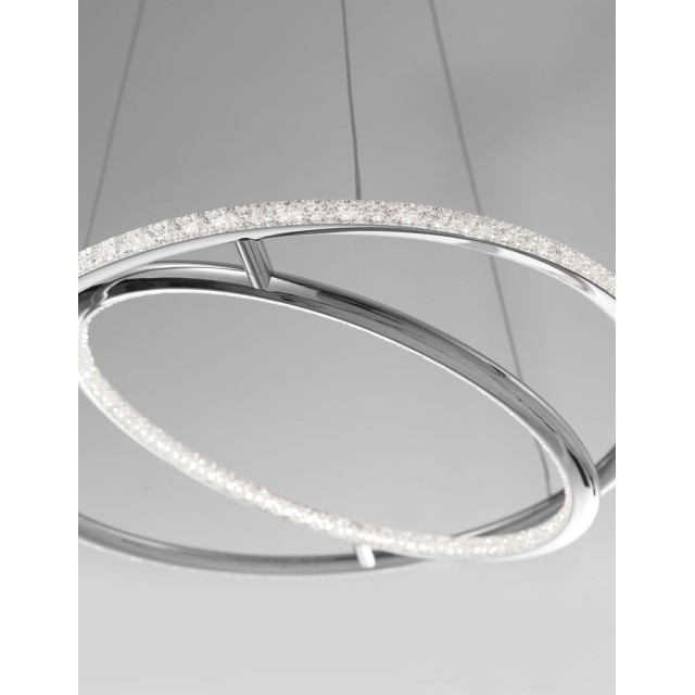 Chrome Aluminium & Acrylic AdjusTable LED 29 Watt 230 Volt 2010Lm 3000 IP20 D: 45 H: 120 cm 8107402