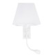 Wall Light Sand White Aluminium White Shade LED 3Watt 190lm LED E27 1x40 Watt L:21 W:25 H:40 cm 8127401