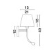 Wall Light Sand White Aluminium White Shade LED 3Watt 190lm LED E27 1x40 Watt L:21 W:25 H:40 cm 8127401