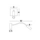 Wall Light Satin Nickel Aluminium LED 3W 3200K L:32 W:8 H:31cm 8128202