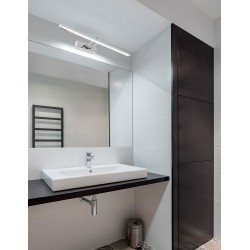 Chrome Aluminium & Acrylic LED 8 Watt 230 Volt 310Lm 4000K IP44 L: 63 W: 4.5 H: 19 cm 8141291