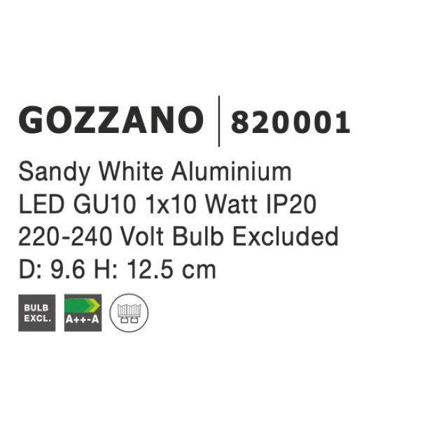 Σποτ GOZZANO Λευκό H12,5 Nova Luce