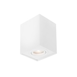Sandy White Aluminium LED GU10 1x10 Watt IP20 220-240 Volt Bulb Excluded L: 9.6 W: 9.6 H: 12.5 cm