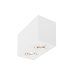 Sandy White Aluminium LED GU10 2x10 Watt IP20 220-240 Volt Bulb Excluded L: 18 W: 9.6 H: 12.5 cm