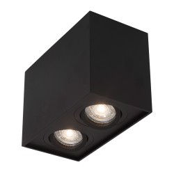 Sandy Black Aluminium LED GU10 2x10 Watt IP20 220-240 Volt Bulb Excluded L: 18 W: 9.6 H: 12.5 cm