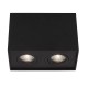 Sandy Black Aluminium LED GU10 2x10 Watt IP20 220-240 Volt Bulb Excluded L: 18 W: 9.6 H: 12.5 cm