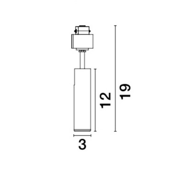 Sandy Black Aluminium 10W DC24V Cree D:3 H1:12 H2:19 800Lm 4000K IP20