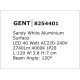 Sandy White Aluminium 40W AC220-240V Epistar L:120 W:3.8 H:7 2613Lm 4000K IP20