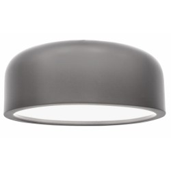 Ceiling Lamp Steel Gray Metal & Acrylic Diffuser LED E27 2x40W D:35 H:13cm 826807
