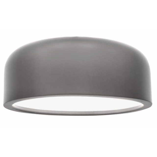 Ceiling Lamp Steel Gray Metal & Acrylic Diffuser LED E27 2x40W D:35 H:13cm 826807