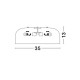 Ceiling Lamp Steel Gray Metal & Acrylic Diffuser LED E27 2x40W D:35 H:13cm 826807
