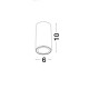 Sandy White Aluminium LED GU10 1x10 Watt IP20 220-240 Volt Bulb Excluded D: 6 H: 10 cm