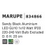 Sandy Black Aluminium LED GU10 1x10 Watt IP20 220-240 Volt Bulb Excluded D: 6 H: 20 cm