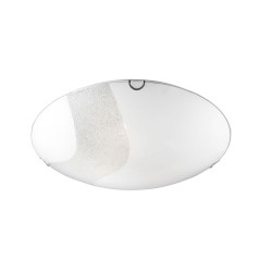 Ceiling lamp White Glass & Crystal LED E27 2x60Watt  D:30 H:8cm 8361601