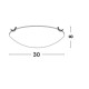 Ceiling lamp White Glass & Crystal LED E27 2x60Watt  D:30 H:8cm 8361601