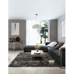 Clear Crystal & White Glass Chrome Aluminium G9 6x42 Watt IP20 Bulb Excluded D: 42 H: 140 cm 8501652