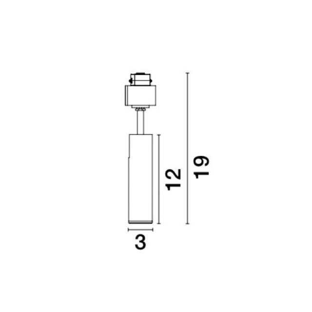 Sandy Black Aluminium 10W DC24V Cree D:3 H1:12 H2:19 800Lm 3000K IP20
