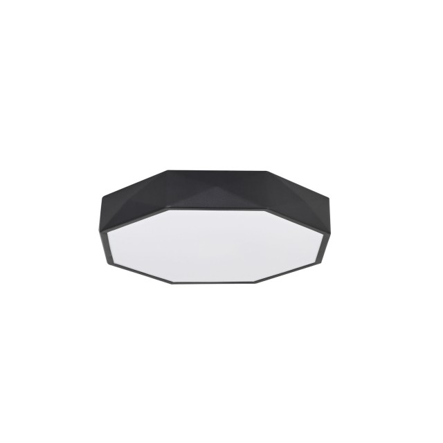 Sandy Black Aluminium Matt White Acrylic Diffuser LED 24 Watt 230 Volt 1380Lm 3000 IP20 D: 40 H: 6 cm 9001491