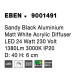 Sandy Black Aluminium Matt White Acrylic Diffuser LED 24 Watt 230 Volt 1380Lm 3000 IP20 D: 40 H: 6 cm 9001491