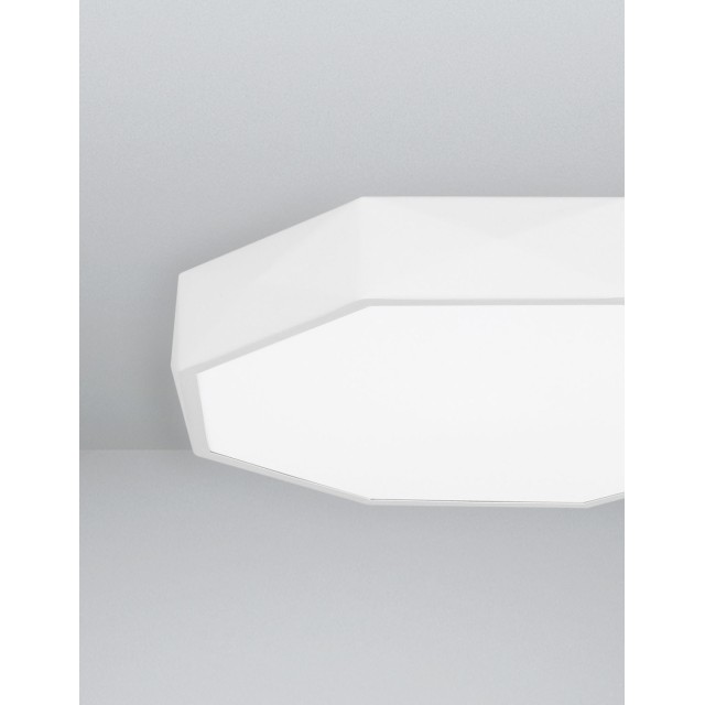 Sandy White Aluminium Matt White Acrylic Diffuser LED 24 Watt 230 Volt 1380Lm 3000 IP20 D: 40 H: 6 cm 9001492