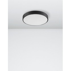 Sandy Black Aluminium Matt White Acrylic Diffuser LED 24 Watt 230 Volt 1380Lm 3000 IP20 D: 40 H: 5 cm 9001531