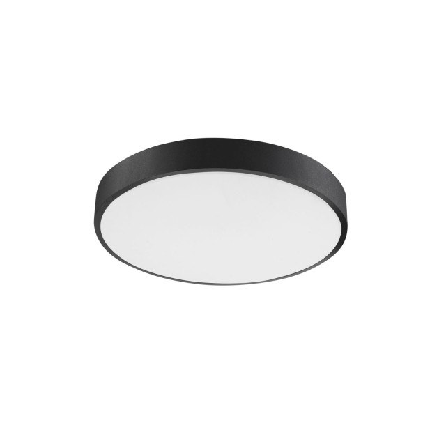 Sandy Black Aluminium Matt White Acrylic Diffuser LED 24 Watt 230 Volt 1380Lm 3000 IP20 D: 40 H: 5 cm 9001531