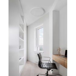 Sandy White Aluminium Matt White Acrylic Diffuser LED 24 Watt 230 Volt 1380Lm 3000 IP20 D: 40 H: 5 cm 9001532