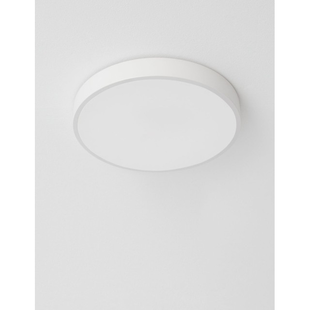 Sandy White Aluminium Matt White Acrylic Diffuser LED 24 Watt 230 Volt 1380Lm 3000 IP20 D: 40 H: 5 cm 9001532