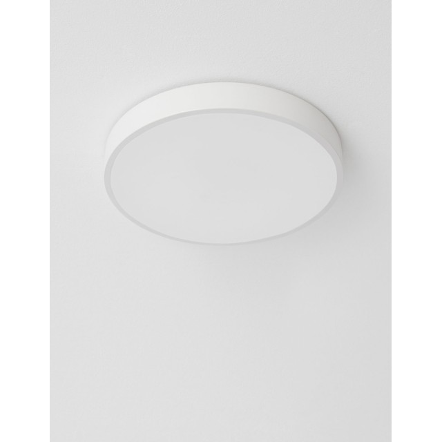 Sandy White Aluminium Matt White Acrylic Diffuser LED 24 Watt 230 Volt 1380Lm 3000 IP20 D: 40 H: 5 cm 9001532
