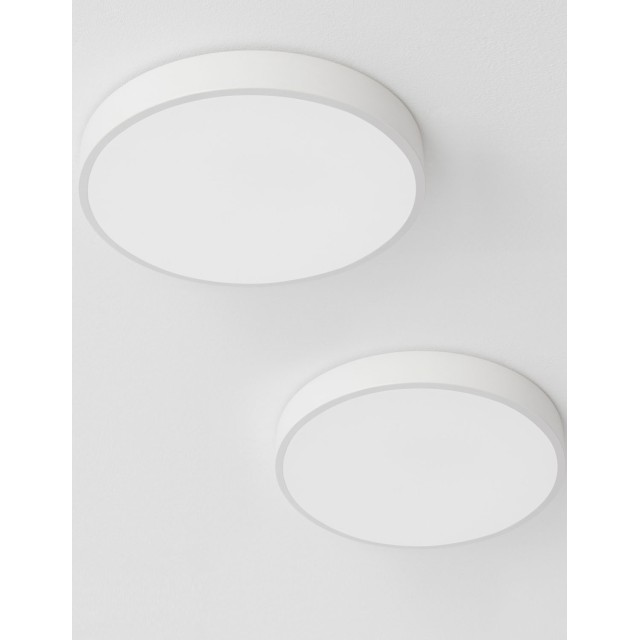 Sandy White Aluminium Matt White Acrylic Diffuser LED 24 Watt 230 Volt 1380Lm 3000 IP20 D: 40 H: 5 cm 9001532