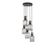 Black Aluminium & Crystal LED E27 5x40 Watt 230 Volt IP20 Bulb Excluded D: 50 H: 120 cm 9001702