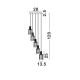 Black Aluminium & Crystal LED E27 5x40 Watt 230 Volt IP20 Bulb Excluded D: 50 H: 120 cm 9001702