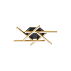 Triac Dimmable Brushed Gold & BlackAluminium & AcrylicLED 38 Watt 220-240 Volt1993Lm 3000K IP20D: 65 H: 10.7 cm