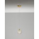 Brass Gold Metal Clear Glass LED G9 1x5 Watt 230 Volt IP20 Bulb Excluded D: 12 H: 200 cm 9006041