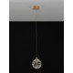 Brass Gold Metal Clear Glass LED G9 1x5 Watt 230 Volt IP20 Bulb Excluded D: 12 H: 200 cm 9006041