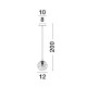 Brass Gold Metal Clear Glass LED G9 1x5 Watt 230 Volt IP20 Bulb Excluded D: 12 H: 200 cm 9006041