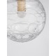 Brass Gold Metal Clear Glass LED E27 1x12 Watt 230 Volt IP20 Bulb Excluded D: 25 H: 200 cm 9006042