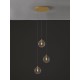 Brass Gold Metal Clear Glass LED G9 3x5 Watt 230 Volt IP20 Bulb Excluded D: 25 H: 180 cm 9006043
