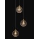 Brass Gold Metal Clear Glass LED G9 3x5 Watt 230 Volt IP20 Bulb Excluded D: 25 H: 180 cm 9006043