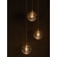 Brass Gold Metal Clear Glass LED G9 3x5 Watt 230 Volt IP20 Bulb Excluded D: 25 H: 180 cm 9006043