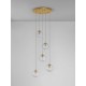 Brass Gold Metal Clear Glass LED G9 5x5 Watt 230 Volt IP20 Bulb Excluded D: 35 H: 180 cm 9006044