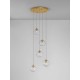Brass Gold Metal Clear Glass LED G9 5x5 Watt 230 Volt IP20 Bulb Excluded D: 35 H: 180 cm 9006044