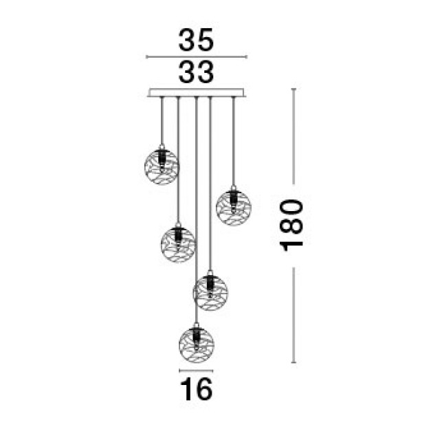 Brass Gold Metal Clear Glass LED G9 5x5 Watt 230 Volt IP20 Bulb Excluded D: 35 H: 180 cm 9006044