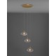 Brass Gold Metal Blown Clear Glass LED G9 3x5 Watt 230 Volt IP20 Bulb Excluded D: 25 H: 180 cm 9006048