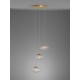 Brass Gold Metal Blown Clear Glass LED G9 3x5 Watt 230 Volt IP20 Bulb Excluded D: 25 H: 180 cm 9006048